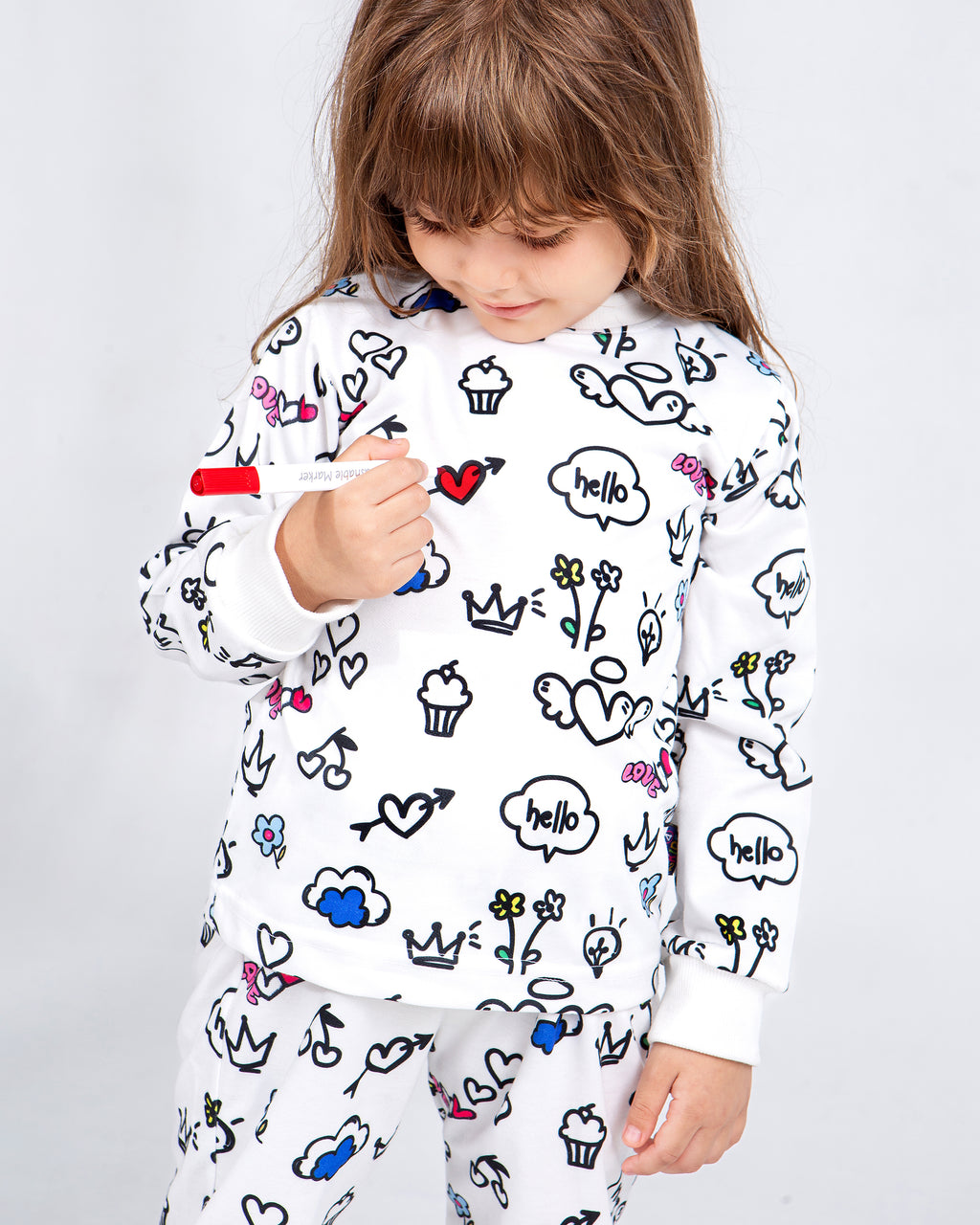 Pajama (Joyful Design) +  12 washable colors