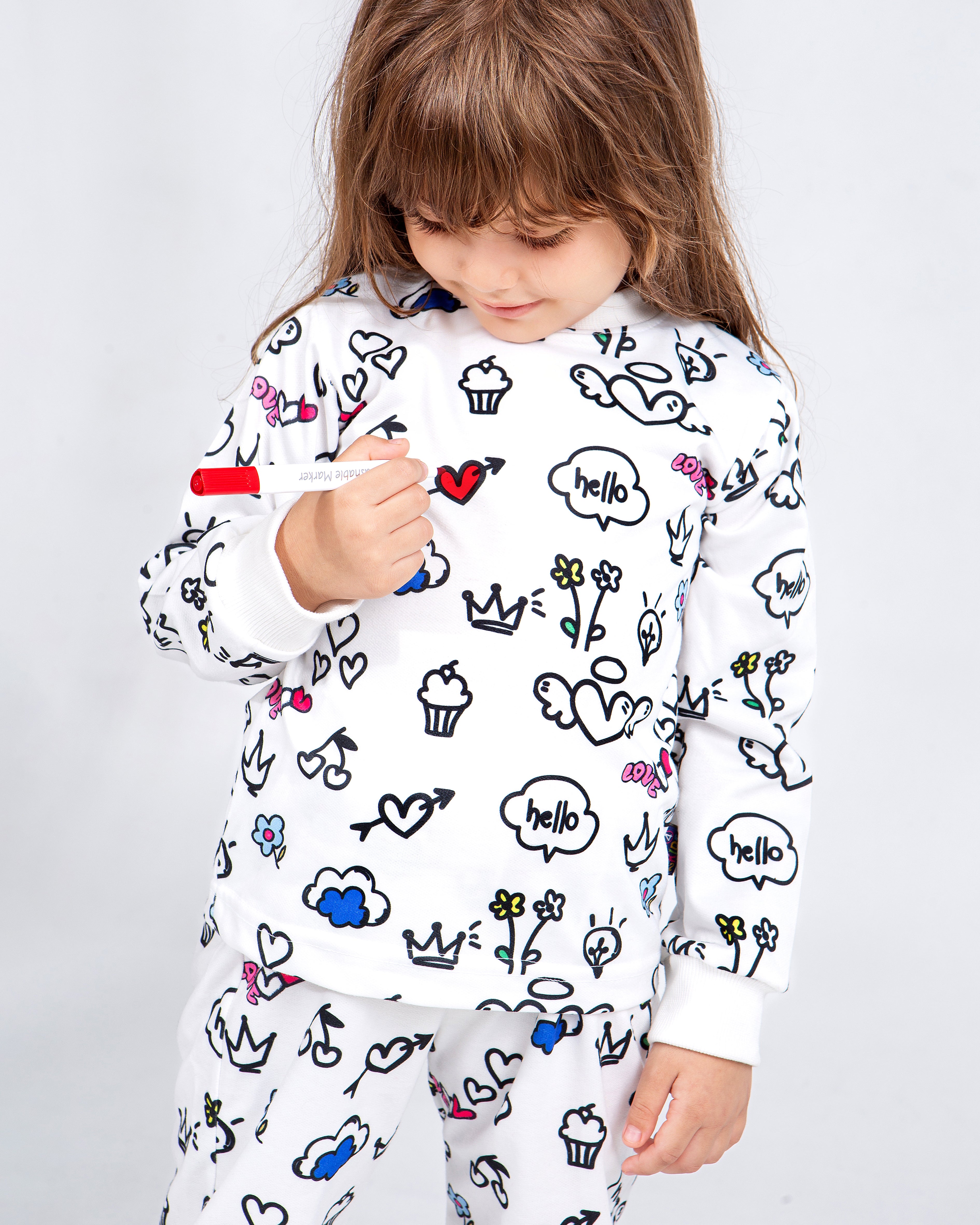 Pajama (Joyful Design) +  12 washable colors