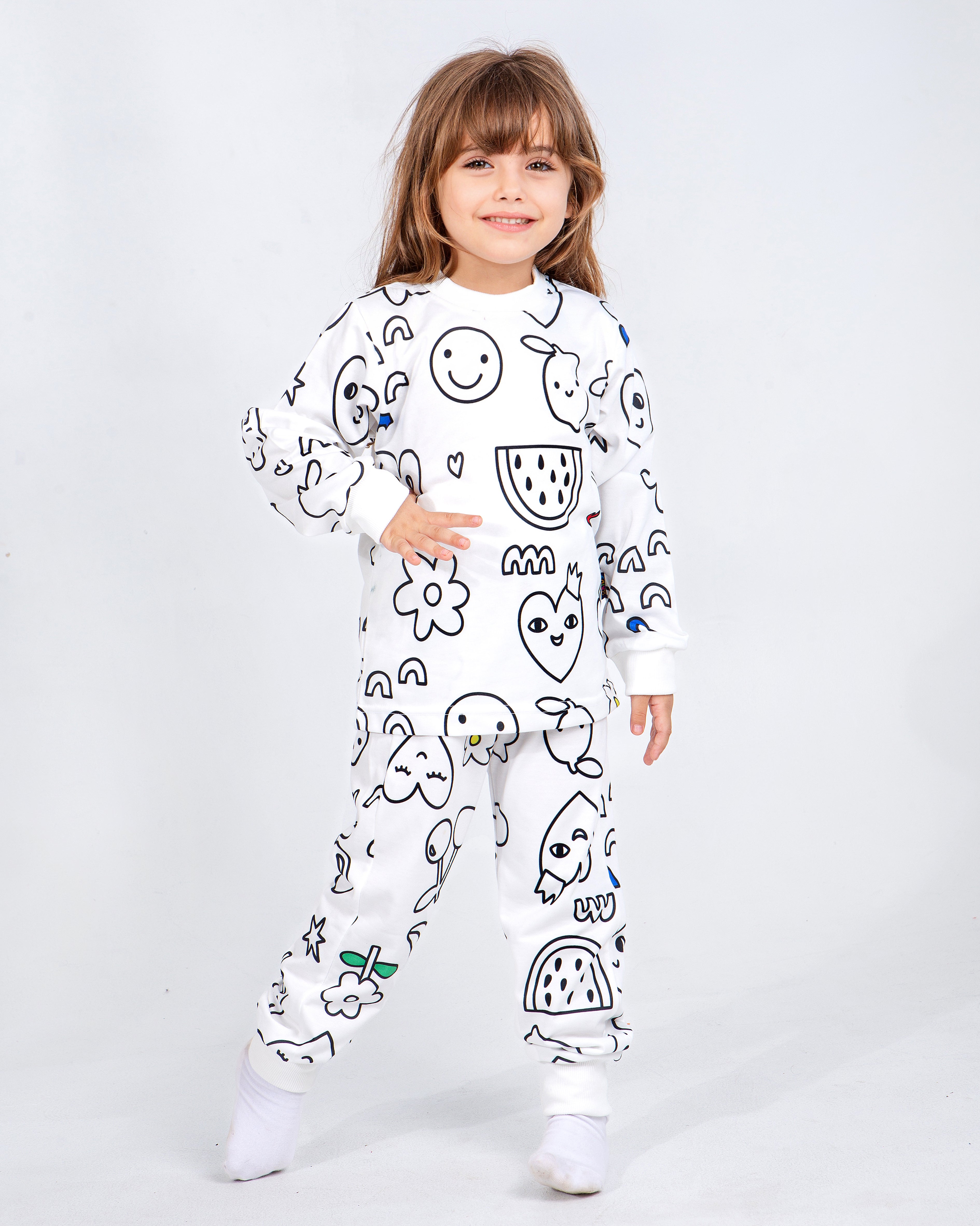 Pajama (Fruity Design) +  12 washable colors