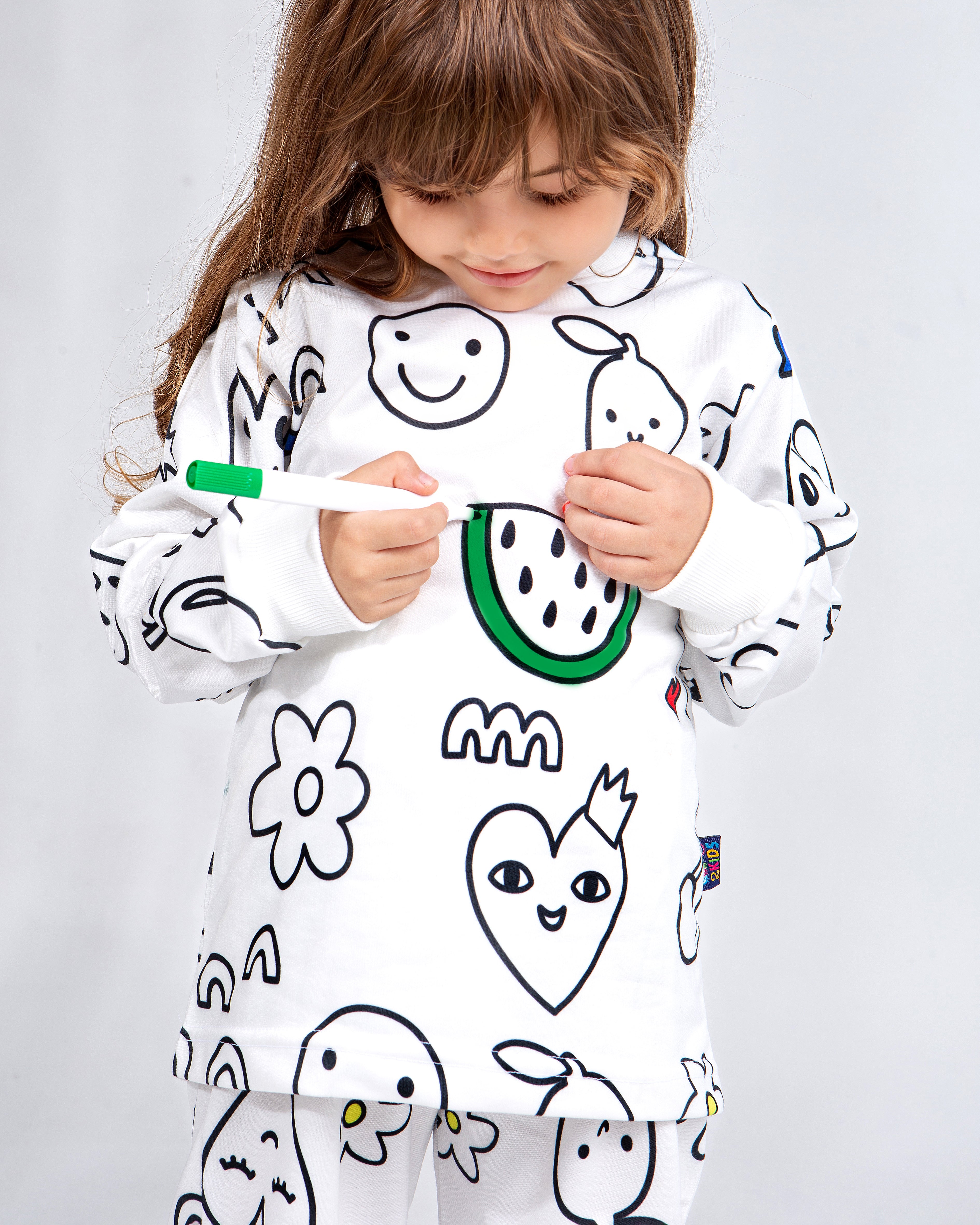 Pajama (Fruity Design) +  12 washable colors