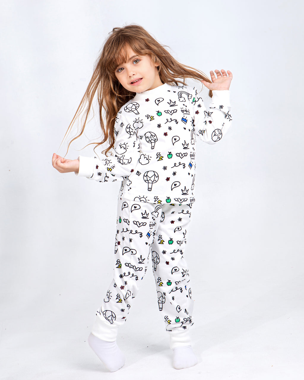 Pajama (Cloudy Design) +  12 washable colors