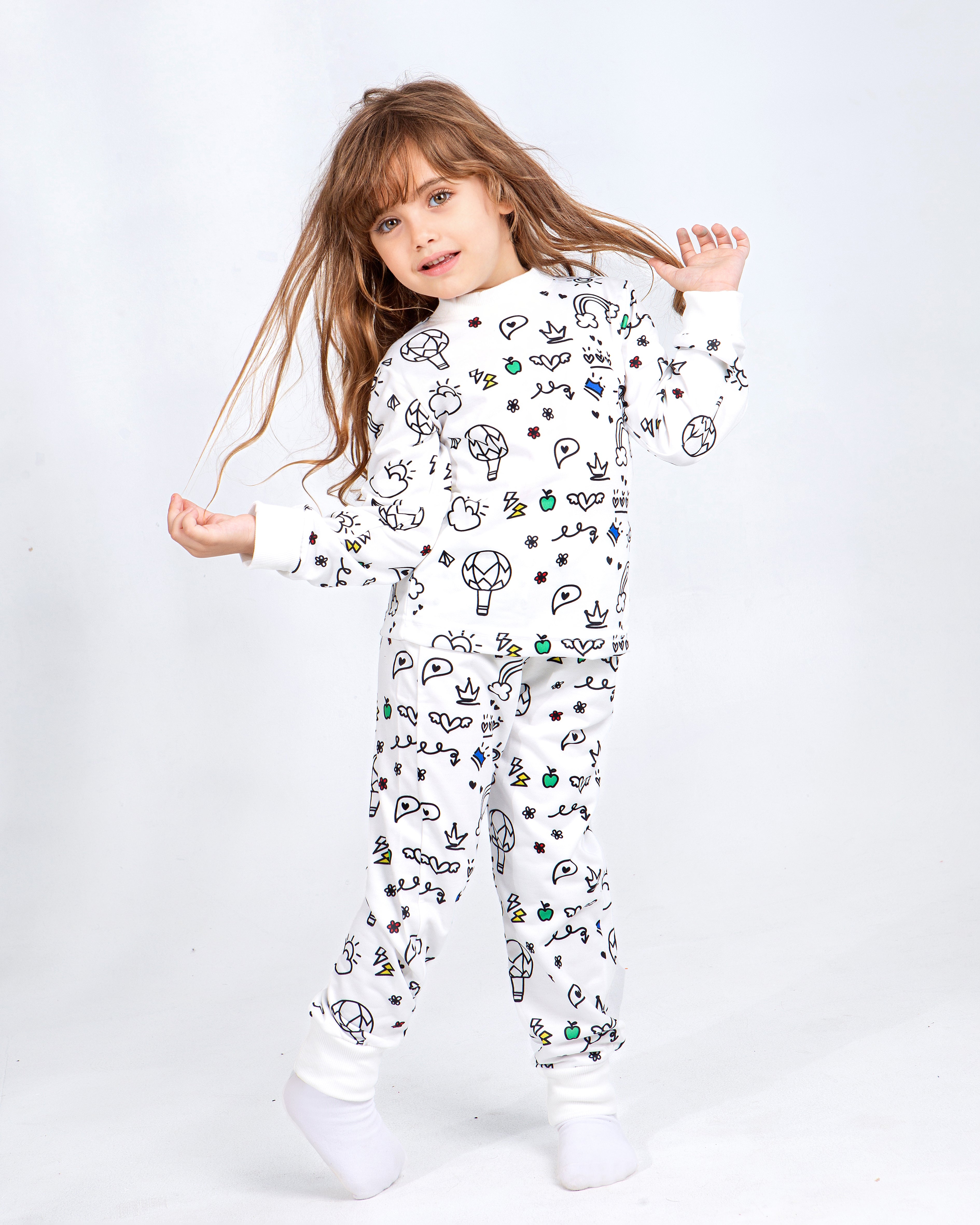Pajama (Cloudy Design) +  12 washable colors
