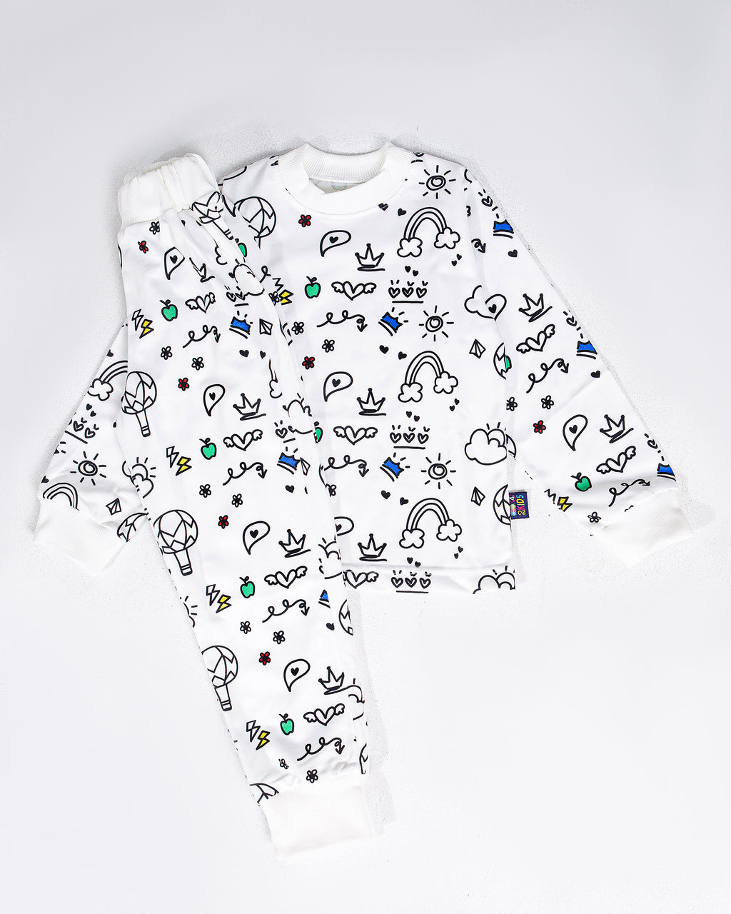 Pajama (Cloudy Design) +  12 washable colors