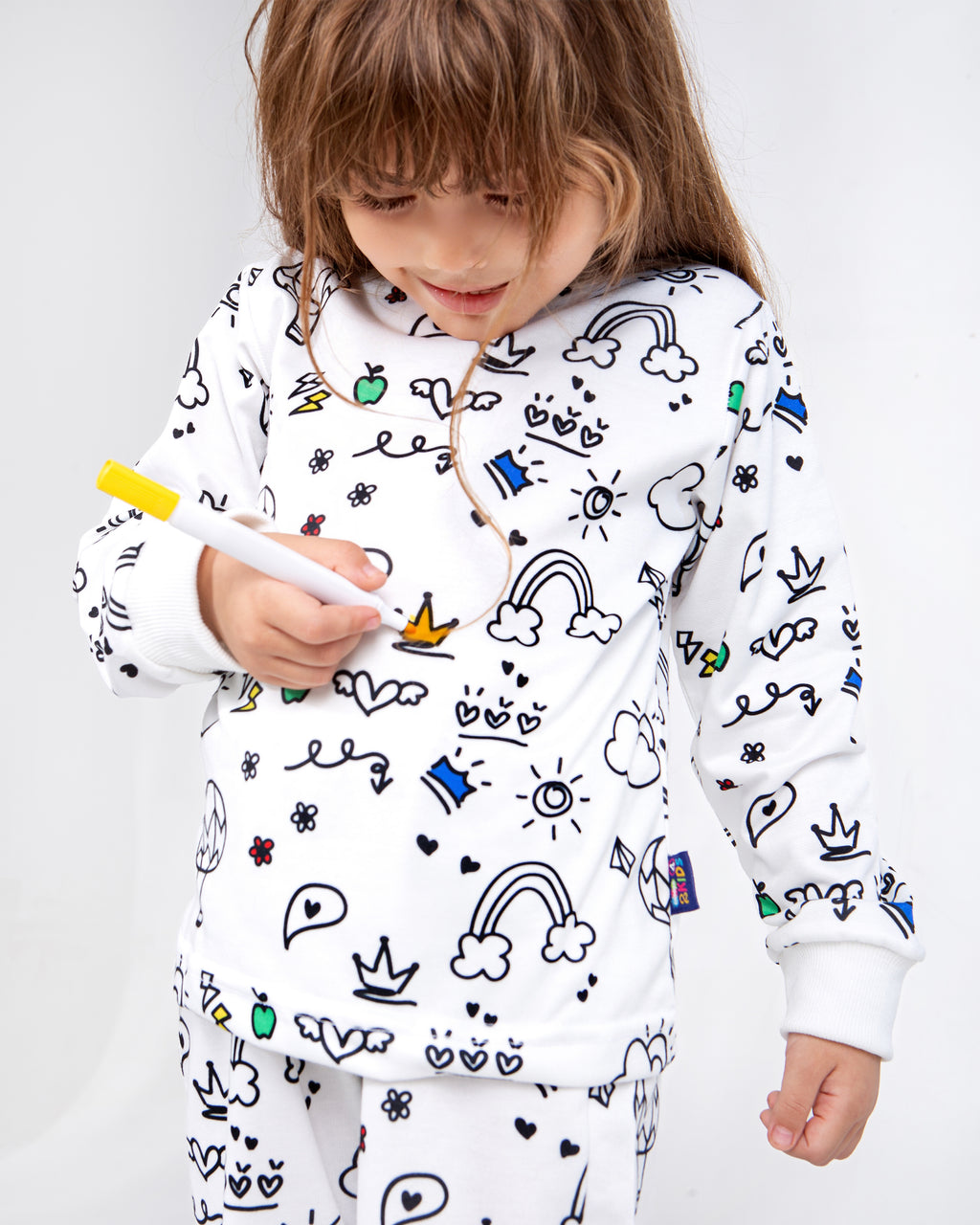 Pajama (Cloudy Design) +  12 washable colors