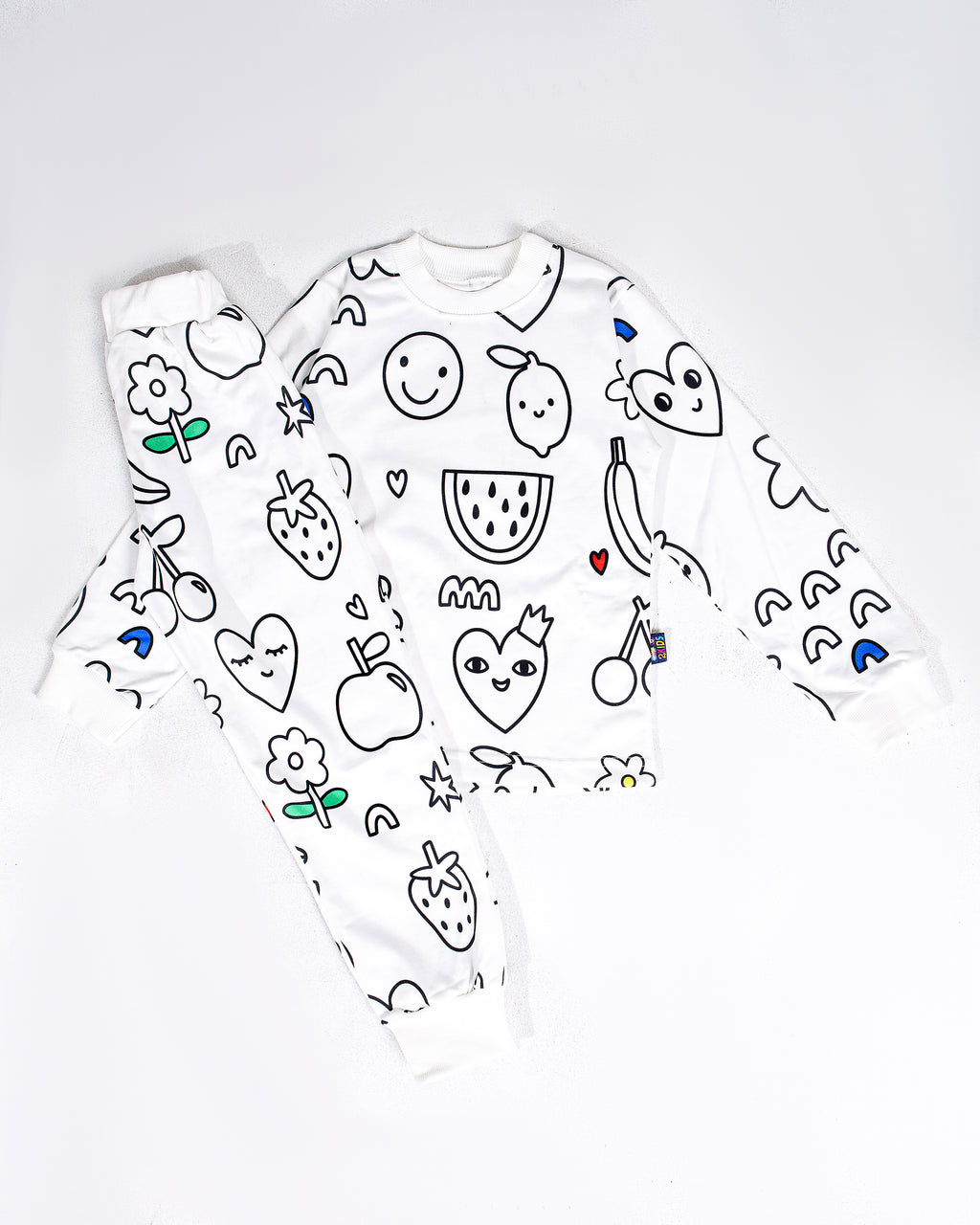 Pajama (Fruity Design) +  12 washable colors
