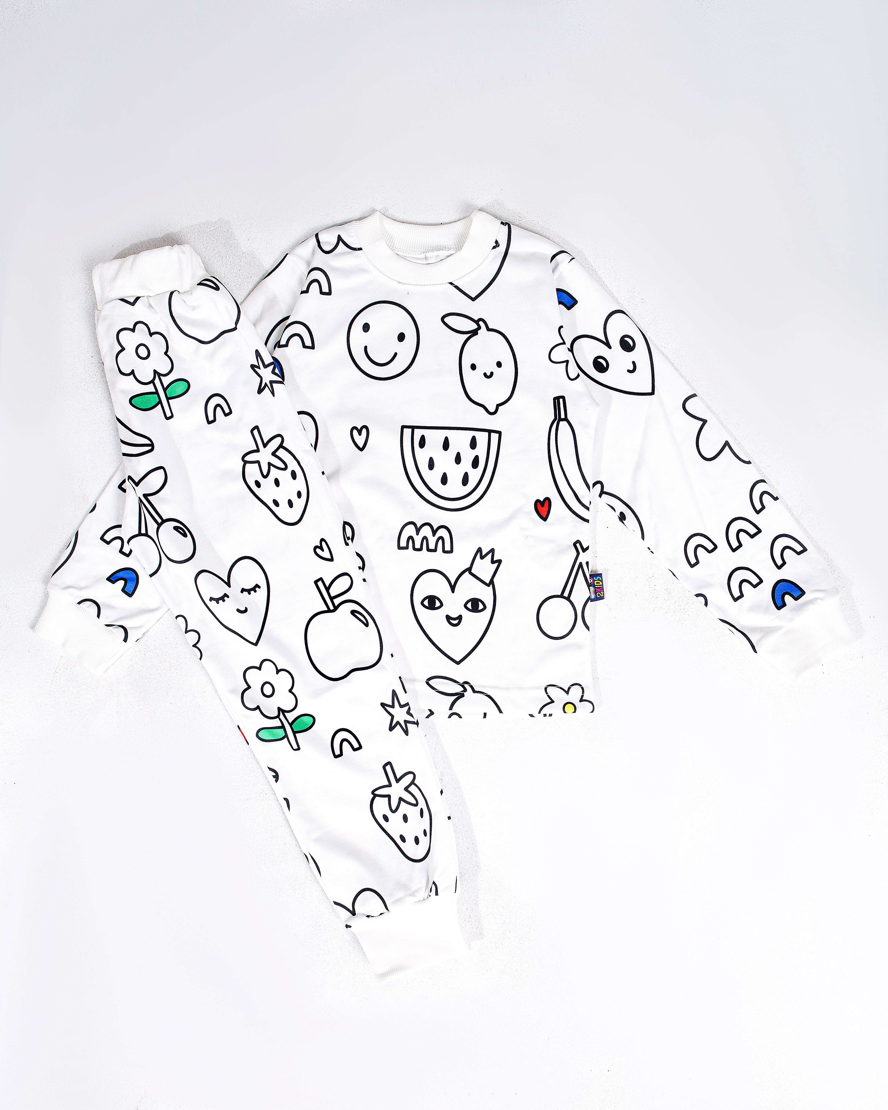 Pajama (Fruity Design) +  12 washable colors