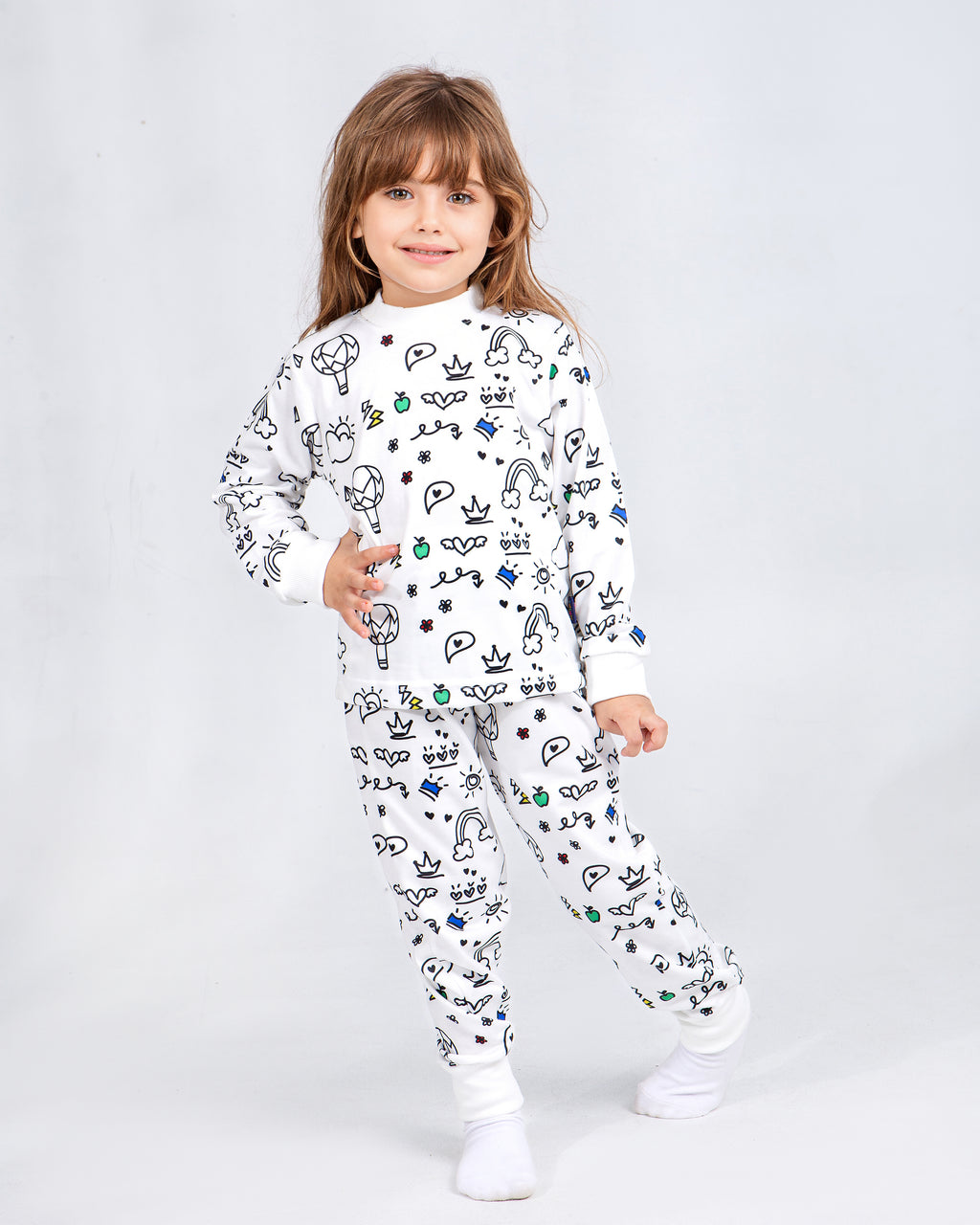 Pajama (Cloudy Design) +  12 washable colors