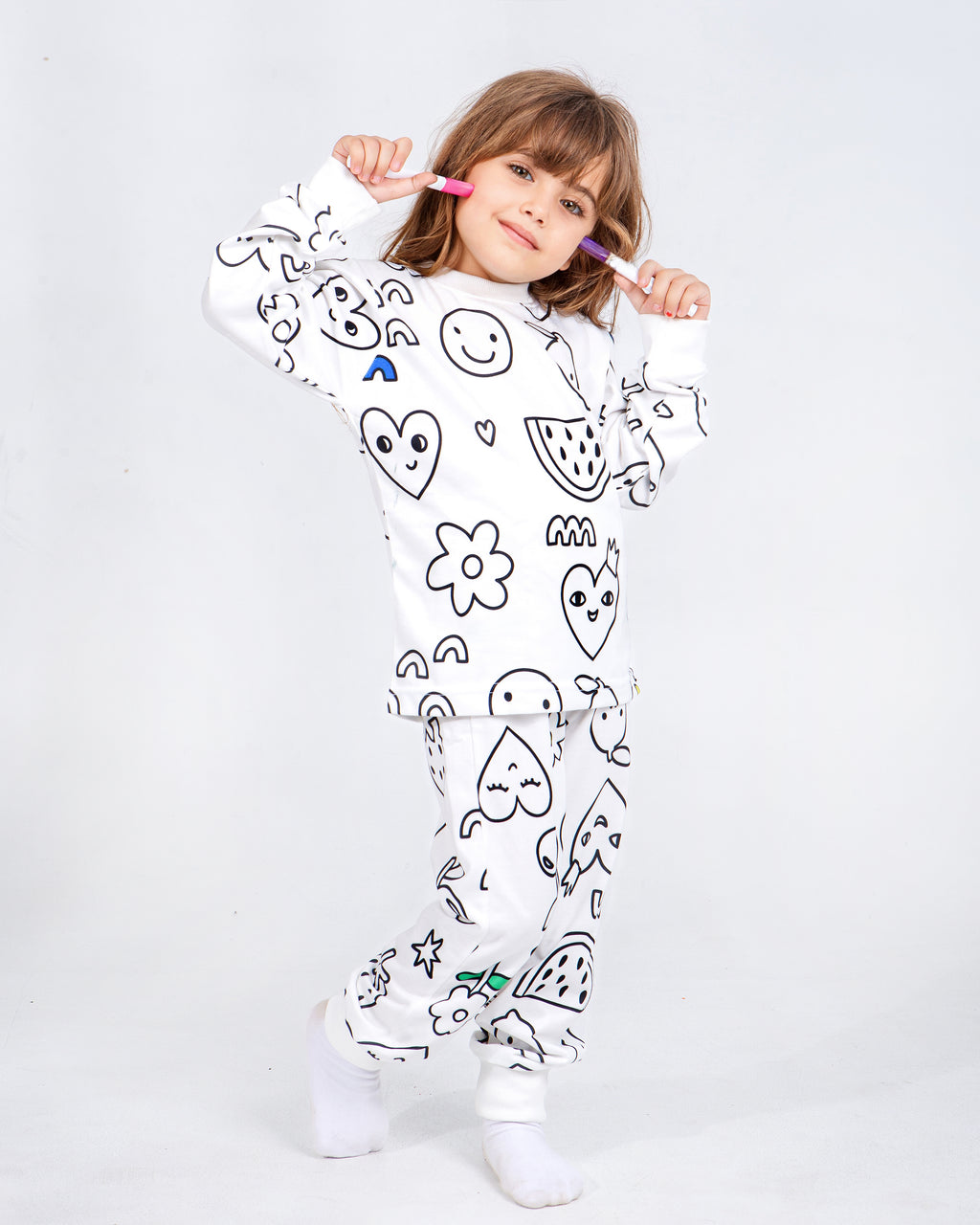 Pajama (Fruity Design) +  12 washable colors
