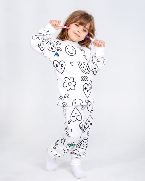 Pajama (Fruity Design) +  12 washable colors